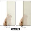 MIULEE Hunter Green Privacy Sheer Curtains That Let Light in 84 Inches Long Non-See-Through Semi Sheer Curtain Light Filtering Window Curtains Christmas Drapes for Living Room Bedroom 2 Panels Set(Cream Beige)