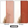 MIULEE Hunter Green Privacy Sheer Curtains That Let Light in 84 Inches Long Non-See-Through Semi Sheer Curtain Light Filtering Window Curtains Christmas Drapes for Living Room Bedroom 2 Panels Set(Burnt Orange)