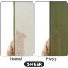 MIULEE Hunter Green Privacy Sheer Curtains That Let Light in 84 Inches Long Non-See-Through Semi Sheer Curtain Light Filtering Window Curtains Christmas Drapes for Living Room Bedroom 2 Panels Set(Olive Green)