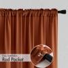 MIULEE Hunter Green Privacy Sheer Curtains That Let Light in 84 Inches Long Non-See-Through Semi Sheer Curtain Light Filtering Window Curtains Christmas Drapes for Living Room Bedroom 2 Panels Set(Terracotta)