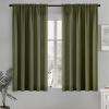 MIULEE Hunter Green Privacy Sheer Curtains That Let Light in 84 Inches Long Non-See-Through Semi Sheer Curtain Light Filtering Window Curtains Christmas Drapes for Living Room Bedroom 2 Panels Set(Olive Green)
