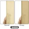 MIULEE Hunter Green Privacy Sheer Curtains That Let Light in 84 Inches Long Non-See-Through Semi Sheer Curtain Light Filtering Window Curtains Christmas Drapes for Living Room Bedroom 2 Panels Set(Gold)