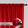 MIULEE Hunter Green Privacy Sheer Curtains That Let Light in 84 Inches Long Non-See-Through Semi Sheer Curtain Light Filtering Window Curtains Christmas Drapes for Living Room Bedroom 2 Panels Set(Red)