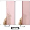 MIULEE Hunter Green Privacy Sheer Curtains That Let Light in 84 Inches Long Non-See-Through Semi Sheer Curtain Light Filtering Window Curtains Christmas Drapes for Living Room Bedroom 2 Panels Set(Baby Pink)