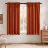 MIULEE Hunter Green Privacy Sheer Curtains That Let Light in 90 Inches Long Non-See-Through Semi Sheer Curtain Light Filtering Window Christmas Drapes for Living Room Bedroom 2 Panels Set 42 X 90(Burnt Orange)