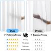MIULEE Hunter Green Privacy Sheer Curtains That Let Light in 90 Inches Long Non-See-Through Semi Sheer Curtain Light Filtering Window Christmas Drapes for Living Room Bedroom 2 Panels Set 42 X 90(White)