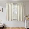 MIULEE Hunter Green Privacy Sheer Curtains That Let Light in 90 Inches Long Non-See-Through Semi Sheer Curtain Light Filtering Window Christmas Drapes for Living Room Bedroom 2 Panels Set 42 X 90(Ivory)