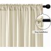 MIULEE Hunter Green Privacy Sheer Curtains That Let Light in 90 Inches Long Non-See-Through Semi Sheer Curtain Light Filtering Window Christmas Drapes for Living Room Bedroom 2 Panels Set 42 X 90(Cream Beige)