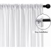 MIULEE Hunter Green Privacy Sheer Curtains That Let Light in 90 Inches Long Non-See-Through Semi Sheer Curtain Light Filtering Window Christmas Drapes for Living Room Bedroom 2 Panels Set 42 X 90(White)