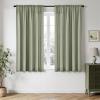 MIULEE Hunter Green Privacy Sheer Curtains That Let Light in 90 Inches Long Non-See-Through Semi Sheer Curtain Light Filtering Window Christmas Drapes for Living Room Bedroom 2 Panels Set 42 X 90(Sage Green)
