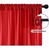 MIULEE Hunter Green Privacy Sheer Curtains That Let Light in 90 Inches Long Non-See-Through Semi Sheer Curtain Light Filtering Window Christmas Drapes for Living Room Bedroom 2 Panels Set 42 X 90(Red)