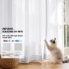 MIULEE Hunter Green Privacy Sheer Curtains That Let Light in 90 Inches Long Non-See-Through Semi Sheer Curtain Light Filtering Window Christmas Drapes for Living Room Bedroom 2 Panels Set 42 X 90(White)