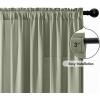 MIULEE Hunter Green Privacy Sheer Curtains That Let Light in 90 Inches Long Non-See-Through Semi Sheer Curtain Light Filtering Window Christmas Drapes for Living Room Bedroom 2 Panels Set 42 X 90(Sage Green)