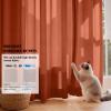 MIULEE Hunter Green Privacy Sheer Curtains That Let Light in 90 Inches Long Non-See-Through Semi Sheer Curtain Light Filtering Window Christmas Drapes for Living Room Bedroom 2 Panels Set 42 X 90(Burnt Orange)
