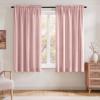 MIULEE Hunter Green Privacy Sheer Curtains That Let Light in 90 Inches Long Non-See-Through Semi Sheer Curtain Light Filtering Window Christmas Drapes for Living Room Bedroom 2 Panels Set 42 X 90(Baby Pink)