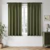 MIULEE Hunter Green Privacy Sheer Curtains That Let Light in 90 Inches Long Non-See-Through Semi Sheer Curtain Light Filtering Window Christmas Drapes for Living Room Bedroom 2 Panels Set 42 X 90(Olive Green)