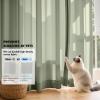MIULEE Hunter Green Privacy Sheer Curtains That Let Light in 90 Inches Long Non-See-Through Semi Sheer Curtain Light Filtering Window Christmas Drapes for Living Room Bedroom 2 Panels Set 42 X 90(Sage Green)