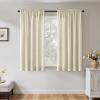 MIULEE Hunter Green Privacy Sheer Curtains That Let Light in 90 Inches Long Non-See-Through Semi Sheer Curtain Light Filtering Window Christmas Drapes for Living Room Bedroom 2 Panels Set 42 X 90(Cream Beige)