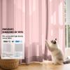 MIULEE Hunter Green Privacy Sheer Curtains That Let Light in 90 Inches Long Non-See-Through Semi Sheer Curtain Light Filtering Window Christmas Drapes for Living Room Bedroom 2 Panels Set 42 X 90(Baby Pink)