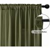 MIULEE Hunter Green Privacy Sheer Curtains That Let Light in 90 Inches Long Non-See-Through Semi Sheer Curtain Light Filtering Window Christmas Drapes for Living Room Bedroom 2 Panels Set 42 X 90(Olive Green)