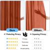 MIULEE Hunter Green Privacy Sheer Curtains That Let Light in 90 Inches Long Non-See-Through Semi Sheer Curtain Light Filtering Window Christmas Drapes for Living Room Bedroom 2 Panels Set 42 X 90(Burnt Orange)