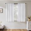 MIULEE Hunter Green Privacy Sheer Curtains That Let Light in 90 Inches Long Non-See-Through Semi Sheer Curtain Light Filtering Window Christmas Drapes for Living Room Bedroom 2 Panels Set 42 X 90(White)