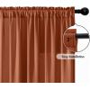 MIULEE Hunter Green Privacy Sheer Curtains That Let Light in 90 Inches Long Non-See-Through Semi Sheer Curtain Light Filtering Window Christmas Drapes for Living Room Bedroom 2 Panels Set 42 X 90(Terracotta)