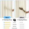 MIULEE Hunter Green Privacy Sheer Curtains That Let Light in 90 Inches Long Non-See-Through Semi Sheer Curtain Light Filtering Window Christmas Drapes for Living Room Bedroom 2 Panels Set 42 X 90(Cream Beige)