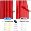 MIULEE Hunter Green Privacy Sheer Curtains That Let Light in 90 Inches Long Non-See-Through Semi Sheer Curtain Light Filtering Window Christmas Drapes for Living Room Bedroom 2 Panels Set 42 X 90(Red)