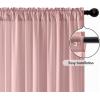 MIULEE Hunter Green Privacy Sheer Curtains That Let Light in 90 Inches Long Non-See-Through Semi Sheer Curtain Light Filtering Window Christmas Drapes for Living Room Bedroom 2 Panels Set 42 X 90(Baby Pink)