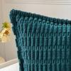 MIULEE Light Grey Corduroy Decorative Throw Pillow Covers Pack of 2 Soft Striped Pillows Pillowcases with Broad Edge Winter Modern Boho Home Decor for Couch Sofa Bed 18×18 Inch(Teal)