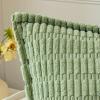MIULEE Light Grey Corduroy Decorative Throw Pillow Covers Pack of 2 Soft Striped Pillows Pillowcases with Broad Edge Winter Modern Boho Home Decor for Couch Sofa Bed 18×18 Inch(Sage Green)