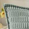 MIULEE Light Grey Corduroy Decorative Throw Pillow Covers Pack of 2 Soft Striped Pillows Pillowcases with Broad Edge Winter Modern Boho Home Decor for Couch Sofa Bed 18×18 Inch(Greyish Green)