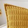 MIULEE Light Grey Corduroy Decorative Throw Pillow Covers Pack of 2 Soft Striped Pillows Pillowcases with Broad Edge Winter Modern Boho Home Decor for Couch Sofa Bed 18×18 Inch(Mustard Yellow)