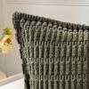MIULEE Light Grey Corduroy Decorative Throw Pillow Covers Pack of 2 Soft Striped Pillows Pillowcases with Broad Edge Winter Modern Boho Home Decor for Couch Sofa Bed 18×18 Inch(Olive Green)