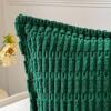 MIULEE Light Grey Corduroy Decorative Throw Pillow Covers Pack of 2 Soft Striped Pillows Pillowcases with Broad Edge Winter Modern Boho Home Decor for Couch Sofa Bed 18×18 Inch(Green)