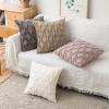 MIULEE Light Purple Throw Pillow Covers 20×20 Set of 2 Spring Decorative Farmhouse Couch Throw Pillows Boho Shells Cute Soft Plush Wool Winter Pillowcases for Bedroom Living Room Sofa(Light Brown)