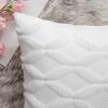 MIULEE Light Purple Throw Pillow Covers 20×20 Set of 2 Spring Decorative Farmhouse Couch Throw Pillows Boho Shells Cute Soft Plush Wool Winter Pillowcases for Bedroom Living Room Sofa(Pure White)