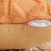 MIULEE Light Purple Throw Pillow Covers 20×20 Set of 2 Spring Decorative Farmhouse Couch Throw Pillows Boho Shells Cute Soft Plush Wool Winter Pillowcases for Bedroom Living Room Sofa(Orange)