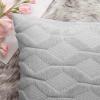 MIULEE Light Purple Throw Pillow Covers 20×20 Set of 2 Spring Decorative Farmhouse Couch Throw Pillows Boho Shells Cute Soft Plush Wool Winter Pillowcases for Bedroom Living Room Sofa(Light Gray)