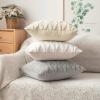 MIULEE Light Purple Throw Pillow Covers 20×20 Set of 2 Spring Decorative Farmhouse Couch Throw Pillows Boho Shells Cute Soft Plush Wool Winter Pillowcases for Bedroom Living Room Sofa(Pure White)