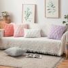 MIULEE Light Purple Throw Pillow Covers 20×20 Set of 2 Spring Decorative Farmhouse Couch Throw Pillows Boho Shells Cute Soft Plush Wool Winter Pillowcases for Bedroom Living Room Sofa(Light Purple)