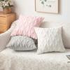 MIULEE Light Purple Throw Pillow Covers 20×20 Set of 2 Spring Decorative Farmhouse Couch Throw Pillows Boho Shells Cute Soft Plush Wool Winter Pillowcases for Bedroom Living Room Sofa(Light Pink)