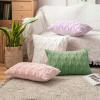 MIULEE Light Purple Throw Pillow Covers 20×20 Set of 2 Spring Decorative Farmhouse Couch Throw Pillows Boho Shells Cute Soft Plush Wool Winter Pillowcases for Bedroom Living Room Sofa(Sage Green)