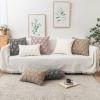 MIULEE Light Purple Throw Pillow Covers 20×20 Set of 2 Spring Decorative Farmhouse Couch Throw Pillows Boho Shells Cute Soft Plush Wool Winter Pillowcases for Bedroom Living Room Sofa(Light Brown)