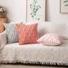MIULEE Light Purple Throw Pillow Covers 20×20 Set of 2 Spring Decorative Farmhouse Couch Throw Pillows Boho Shells Cute Soft Plush Wool Winter Pillowcases for Bedroom Living Room Sofa(Coral Red)