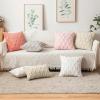 MIULEE Light Purple Throw Pillow Covers 20×20 Set of 2 Spring Decorative Farmhouse Couch Throw Pillows Boho Shells Cute Soft Plush Wool Winter Pillowcases for Bedroom Living Room Sofa(Beige)