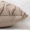 MIULEE Light Purple Throw Pillow Covers 20×20 Set of 2 Spring Decorative Farmhouse Couch Throw Pillows Boho Shells Cute Soft Plush Wool Winter Pillowcases for Bedroom Living Room Sofa(Light Brown)