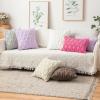 MIULEE Light Purple Throw Pillow Covers 20×20 Set of 2 Spring Decorative Farmhouse Couch Throw Pillows Boho Shells Cute Soft Plush Wool Winter Pillowcases for Bedroom Living Room Sofa(Hot Pink)