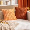 MIULEE Light Purple Throw Pillow Covers 20×20 Set of 2 Spring Decorative Farmhouse Couch Throw Pillows Boho Shells Cute Soft Plush Wool Winter Pillowcases for Bedroom Living Room Sofa(Orange)